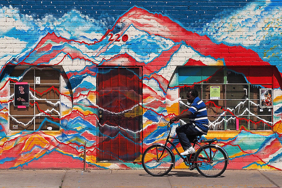 Bike Rider In The Art District